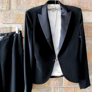 CACHE TUXEDO PANTSUIT, 10, WOMEN'S ELEGANT EVENING w RHINESTONE BUCKLE, NWOT